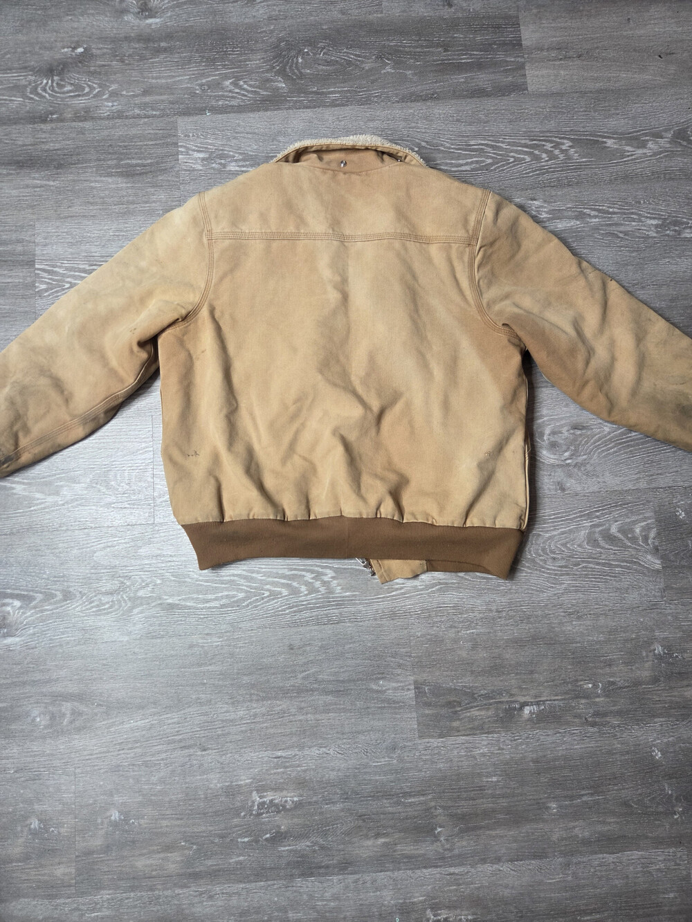 Carhartt Wildwood Womens XL Sherpa Lined Canvas Work Jacket Tan Brown - Picture 4 of 13